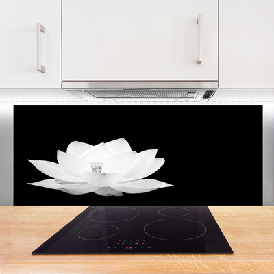 Kitchen Splashback Flower floral white