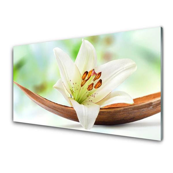 Kitchen Splashback Flower floral white