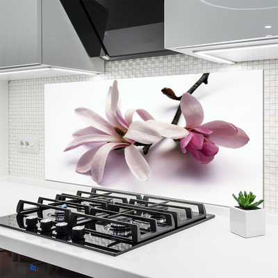 Kitchen Splashback Flower floral white