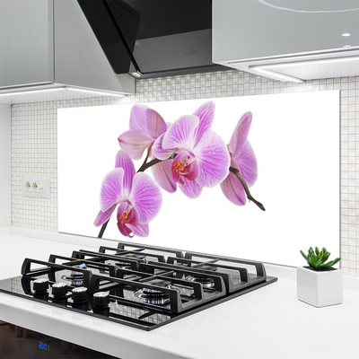 Kitchen Splashback Flowers floral pink