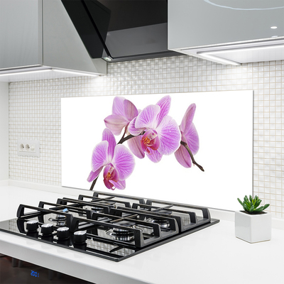 Kitchen Splashback Flowers floral pink