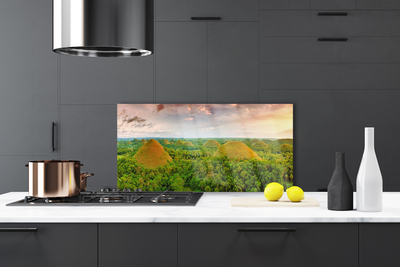 Kitchen Splashback Forest nature green