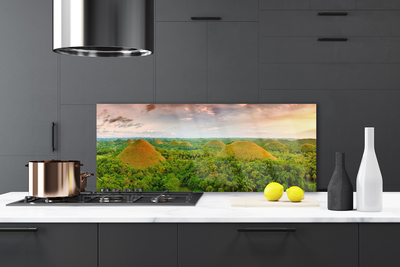 Kitchen Splashback Forest nature green