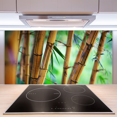 Kitchen Splashback Bamboo nature yellow