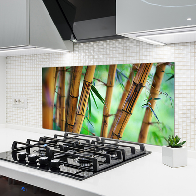 Kitchen Splashback Bamboo nature yellow