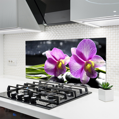 Kitchen Splashback Flowers floral pink