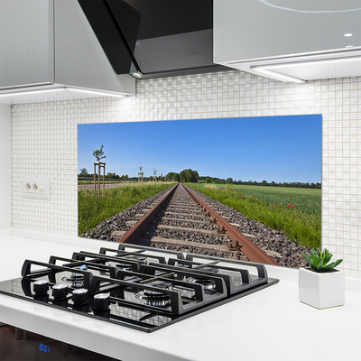 Kitchen Splashback Tracks architecture brown grey green