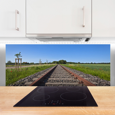 Kitchen Splashback Tracks architecture brown grey green