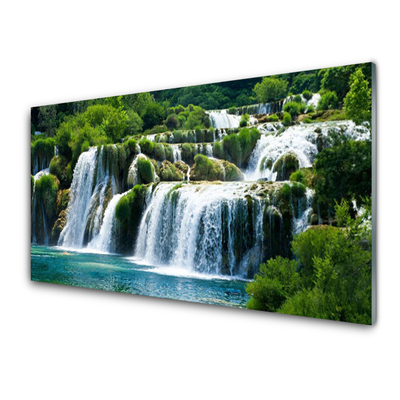 Kitchen Splashback Waterfall nature blue white