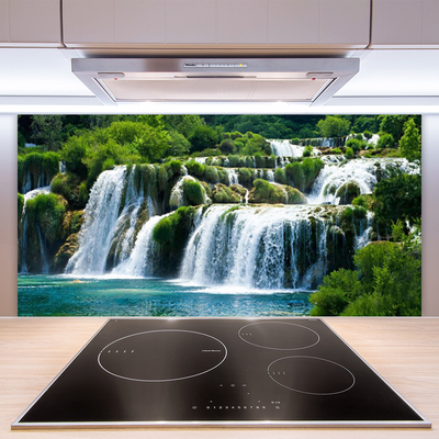 Kitchen Splashback Waterfall nature blue white