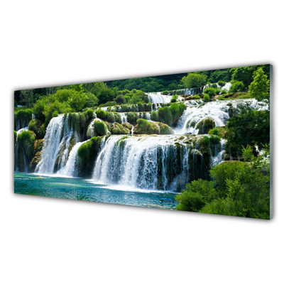 Kitchen Splashback Waterfall nature blue white