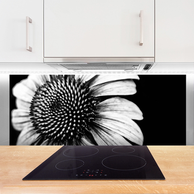 Kitchen Splashback Flower floral grey