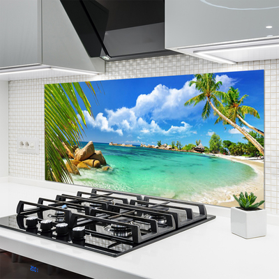 Kitchen Splashback Sea landscape blue