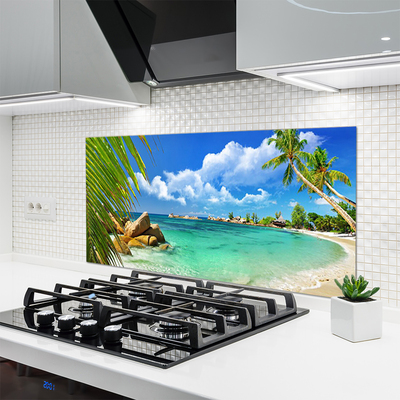 Kitchen Splashback Sea landscape blue