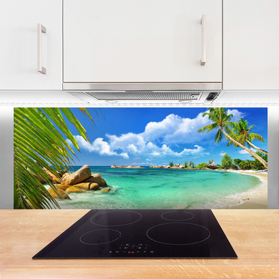 Kitchen Splashback Sea landscape blue