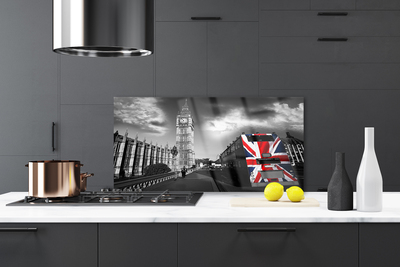 Kitchen Splashback City architecture grey