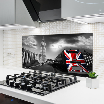 Kitchen Splashback City architecture grey