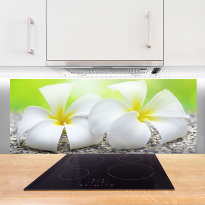 Kitchen Splashback Flowers floral white