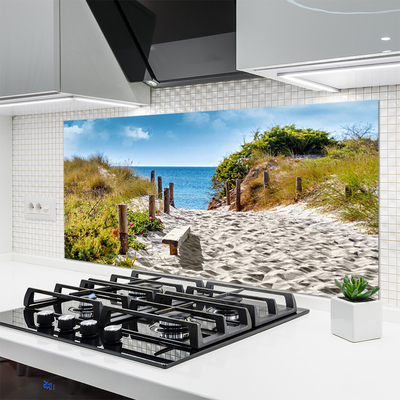 Kitchen Splashback Footpath landscape brown