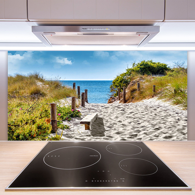 Kitchen Splashback Footpath landscape brown