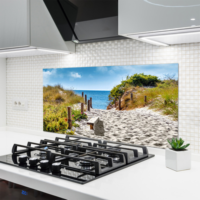 Kitchen Splashback Footpath landscape brown