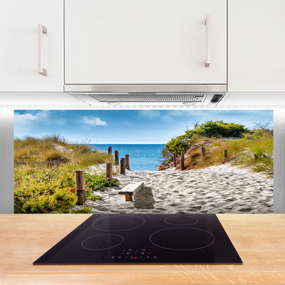 Kitchen Splashback Footpath landscape brown