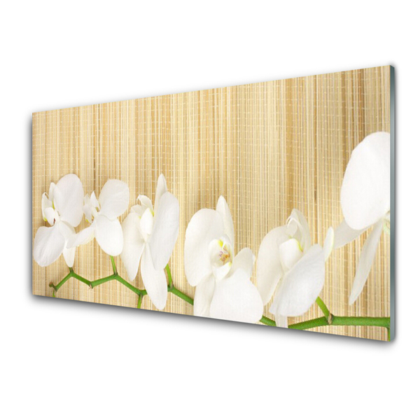 Kitchen Splashback Flowers floral white