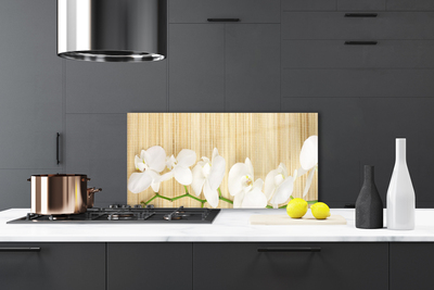 Kitchen Splashback Flowers floral white