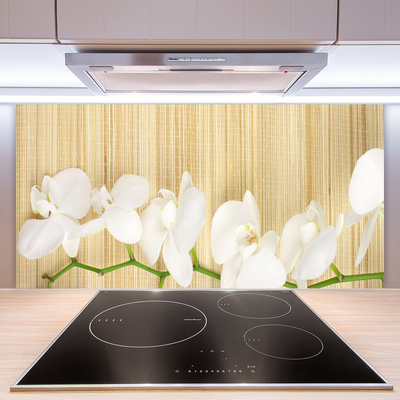 Kitchen Splashback Flowers floral white