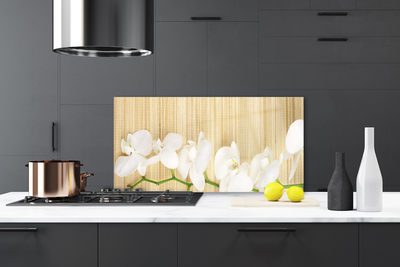 Kitchen Splashback Flowers floral white