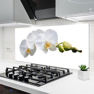 Kitchen Splashback Flowers floral white