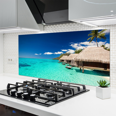 Kitchen Splashback Sea landscape blue