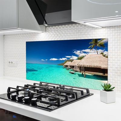 Kitchen Splashback Sea landscape blue