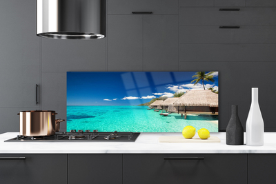 Kitchen Splashback Sea landscape blue