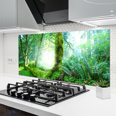 Kitchen Splashback Forest nature green