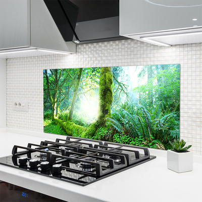 Kitchen Splashback Forest nature green