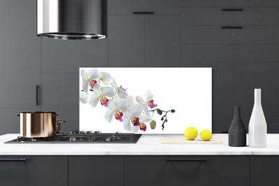 Kitchen Splashback Flowers floral white