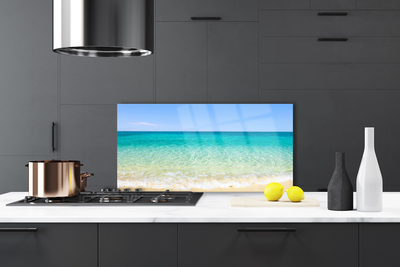 Kitchen Splashback Sea landscape blue