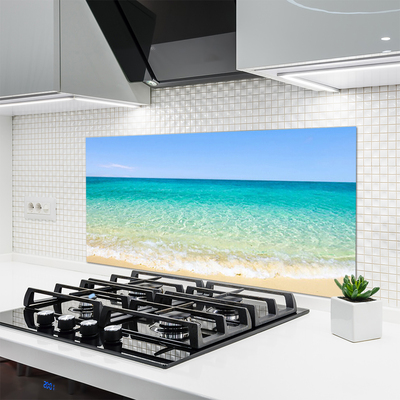 Kitchen Splashback Sea landscape blue