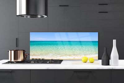 Kitchen Splashback Sea landscape blue