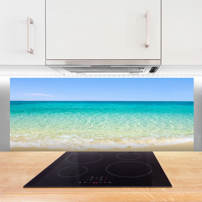 Kitchen Splashback Sea landscape blue