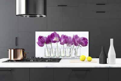 Kitchen Splashback Flowers floral pink