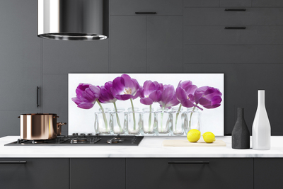 Kitchen Splashback Flowers floral pink