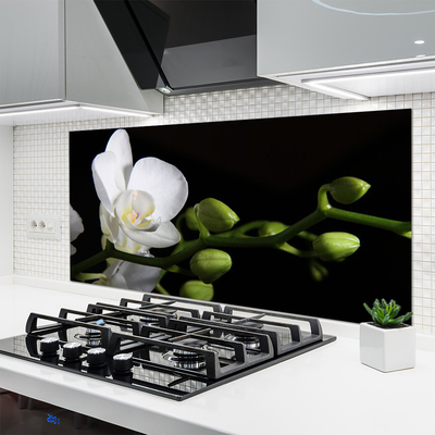 Kitchen Splashback Flower floral white