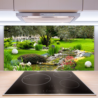 Kitchen Splashback Garden nature green brown