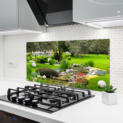 Kitchen Splashback Garden nature green brown