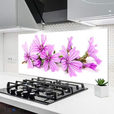 Kitchen Splashback Flowers floral pink