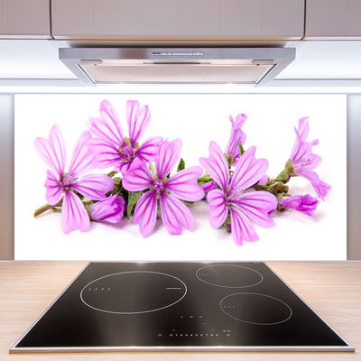 Kitchen Splashback Flowers floral pink