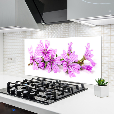 Kitchen Splashback Flowers floral pink