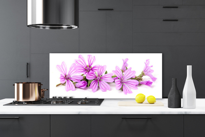 Kitchen Splashback Flowers floral pink